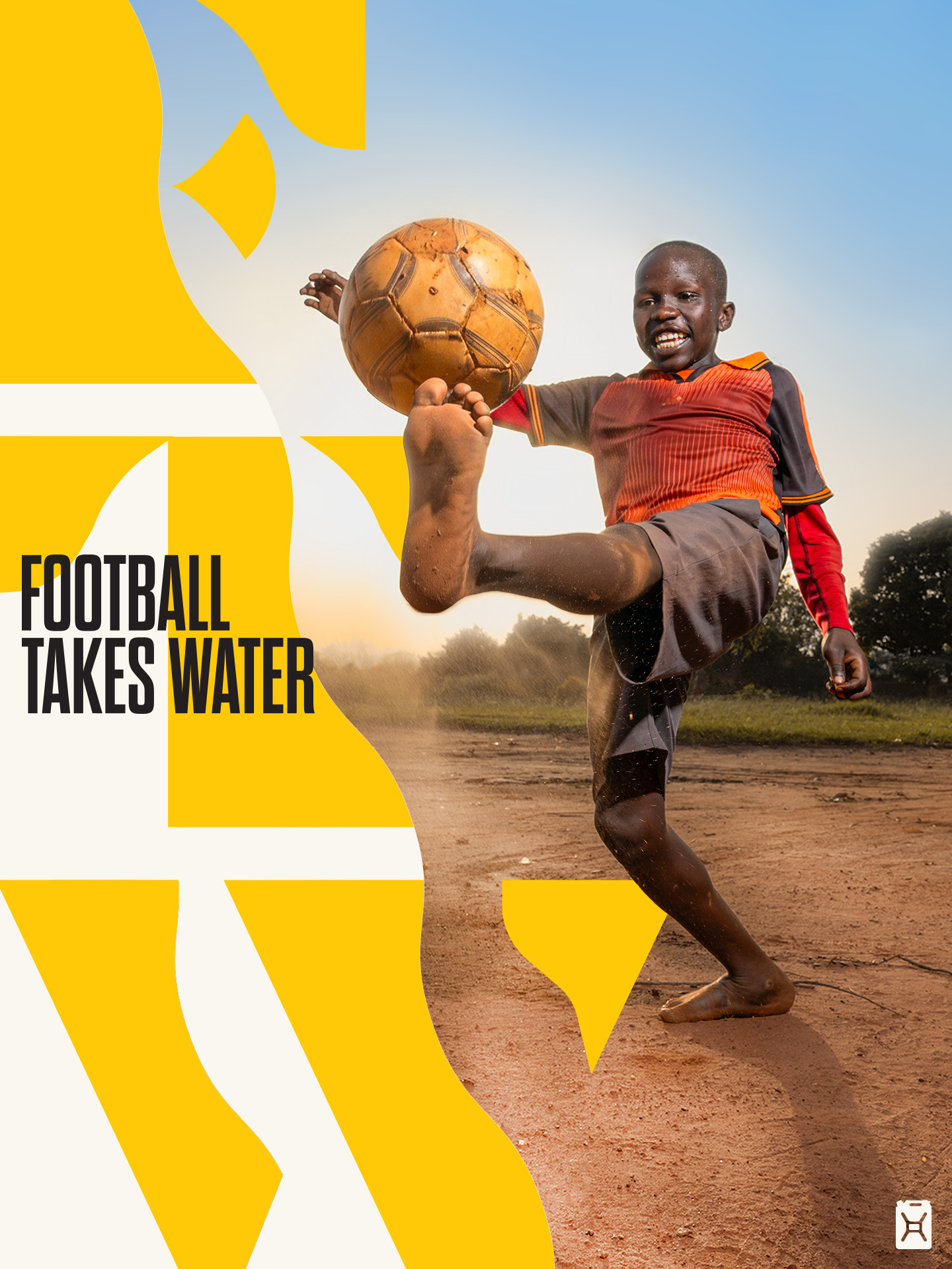 charity: water's "Football Takes Water" campaign. / Source: charity: water (EZ Newswire)