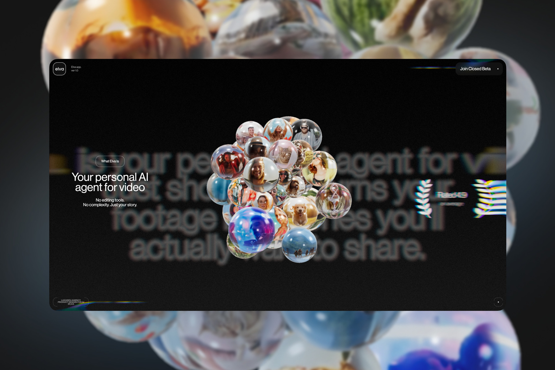 Personal AI agent. Elva - AI art director emphasizes the core value: no editing tools, no complexity. / Source: Lazarev.agency (EZ Newswire)