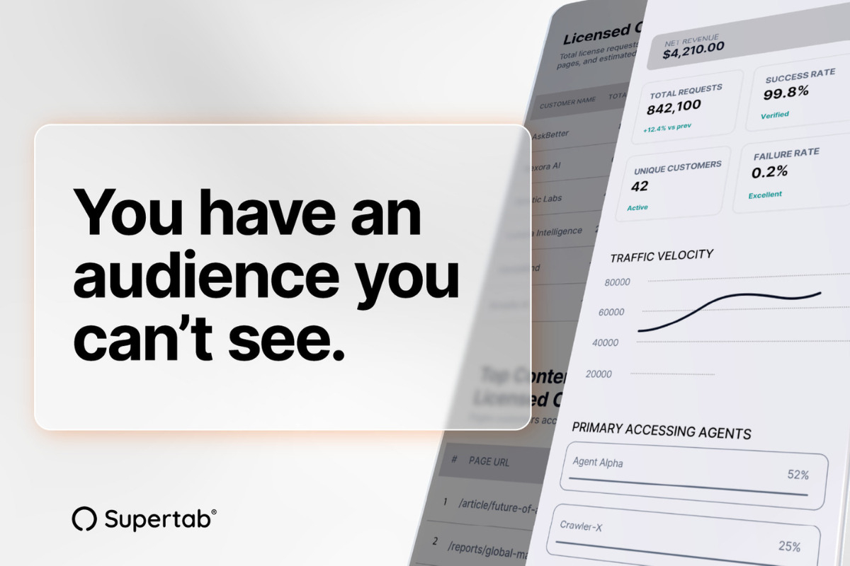 Supertab Launches Supertab Connect, Giving Content Owners Visibility Into Which AI Bots Are Hitting Their Servers