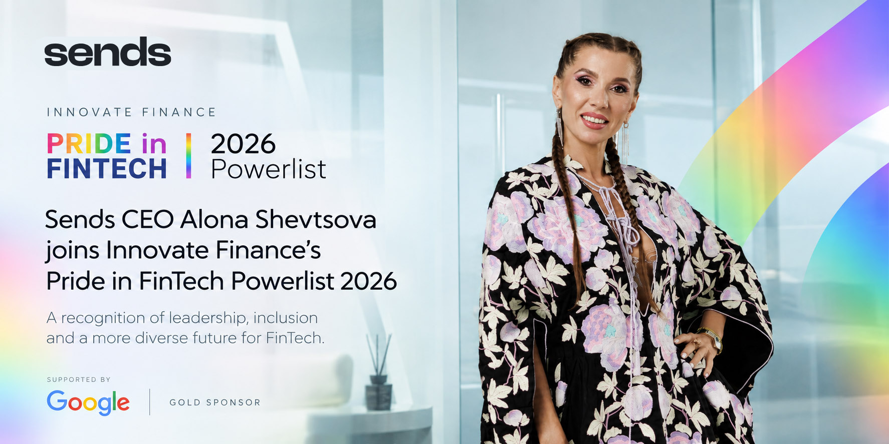 Sends CEO Alona Shevtsova Joins Innovate Finance’s Pride in FinTech Powerlist 2026 / Source: Sends (EZ Newswire)