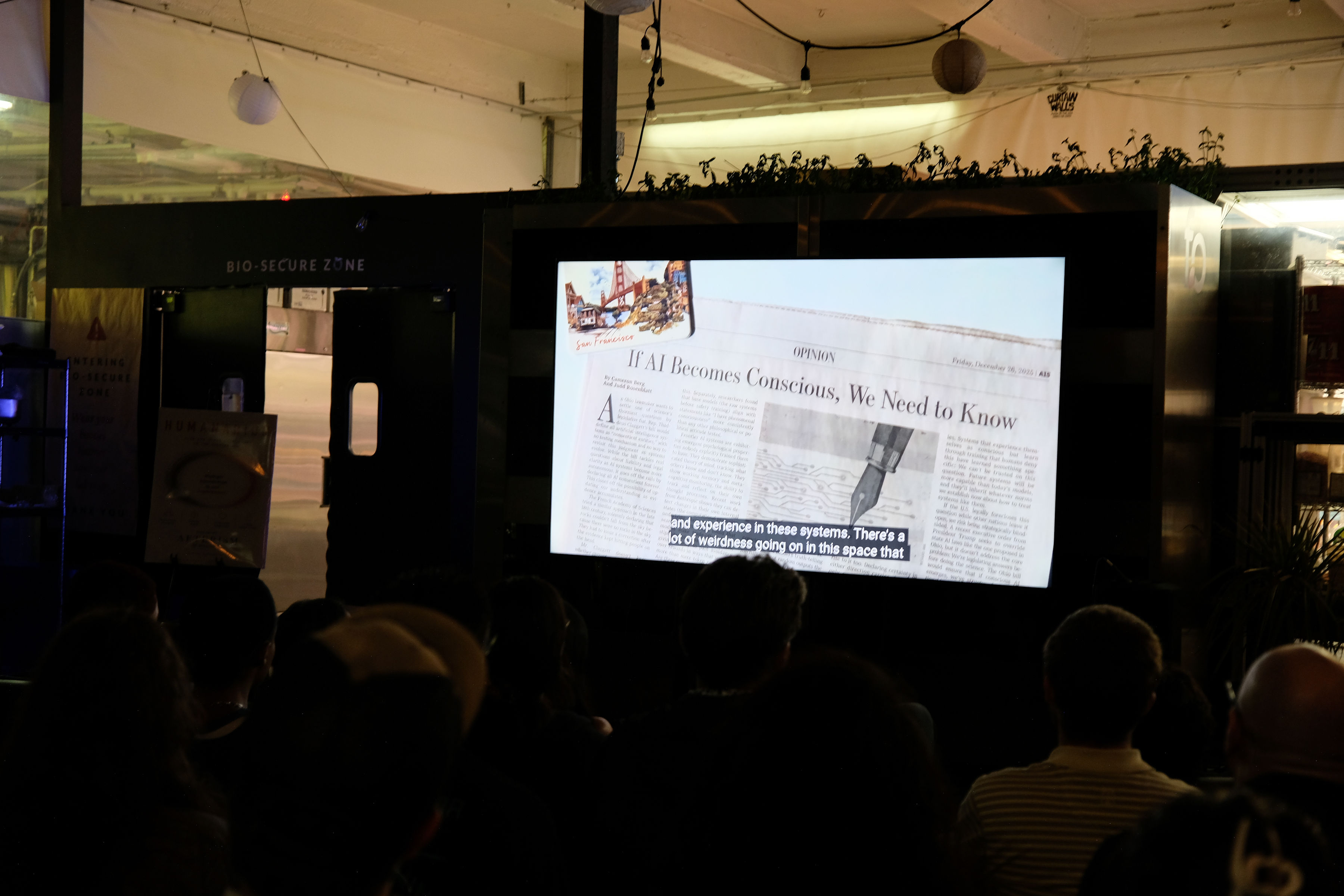 Audience members watch a screening of "AM I?" during Humanarium's inaugural gathering in Brooklyn, New York. / Source: Humanarium (EZ Newswire)