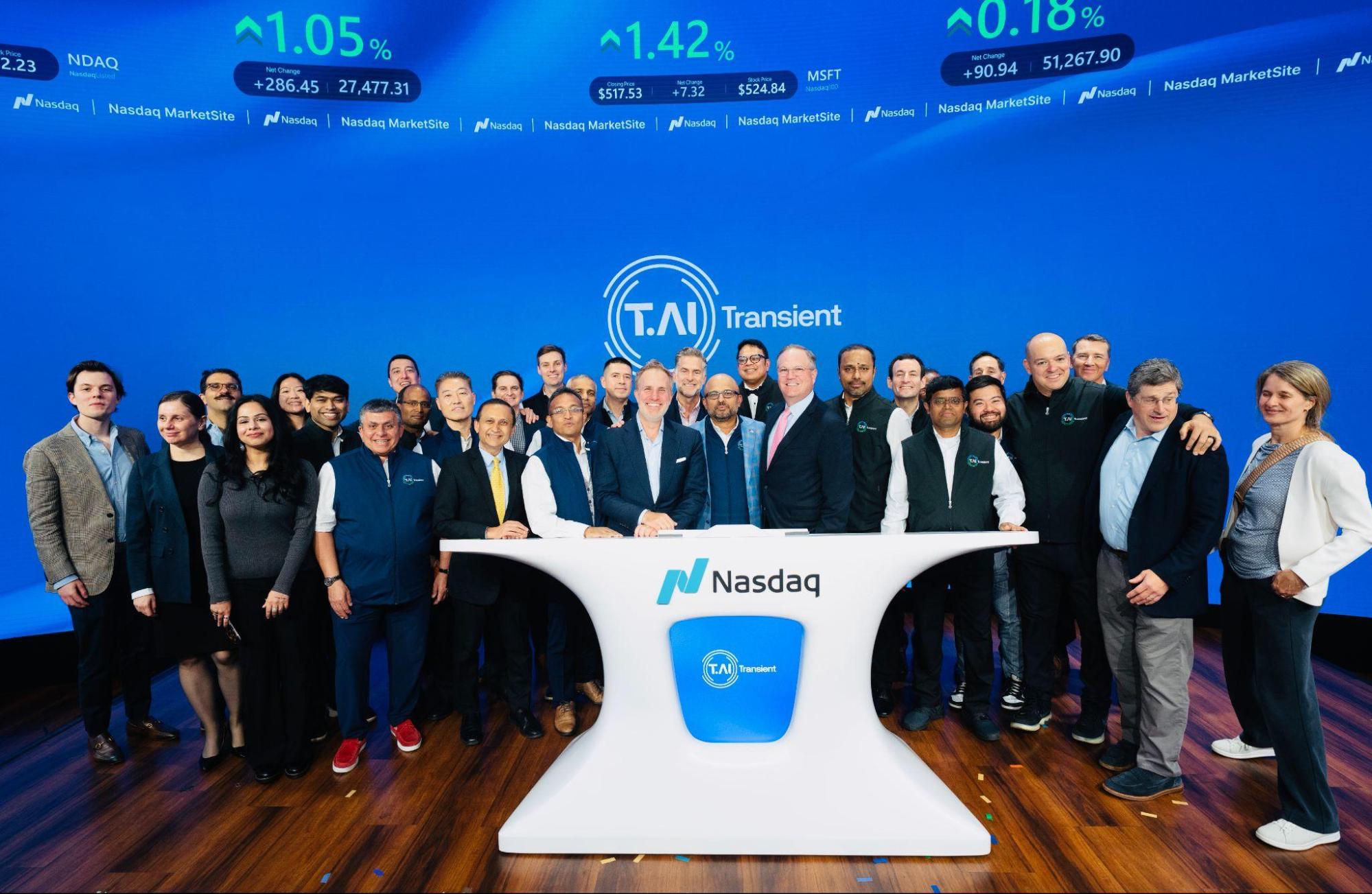 Transient Team Gathers at Nasdaq Closing Bell, Unified Around a Single Mission / Source: Transient (EZ Newswire)