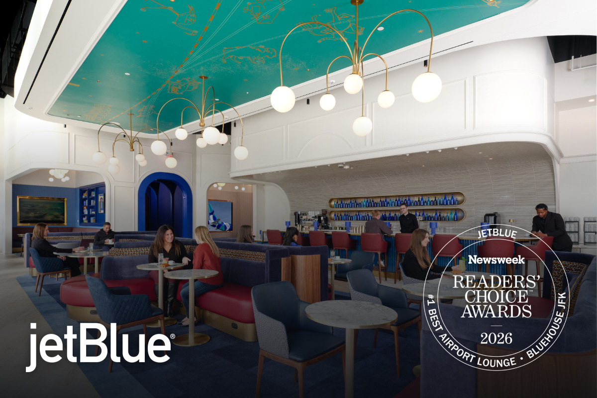JetBlue BlueHouse™ Lounge at JFK Earns No. 1 in Newsweek’s Readers’ Choice™ Awards 2026