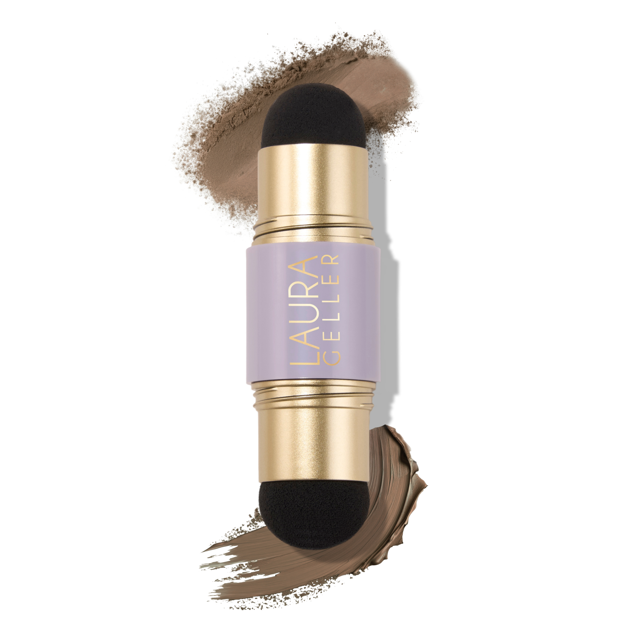 The new Laura Geller Beauty Root Touch Up, a dual-ended cream and powder solution designed to conceal grays and add natural fullness. / Source: Laura Geller Beauty (EZ Newswire)